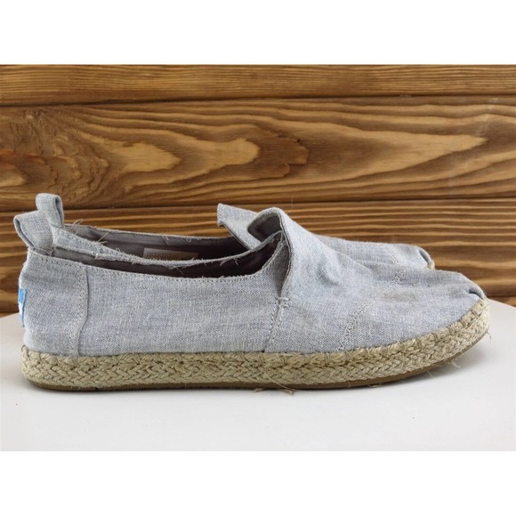 TOMS Size 7 Flat Shoes Gray Fabric Women 7‎ - Picture 6 of 12